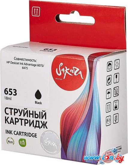 Картридж Sakura Printing SI3YM75AE (аналог HP 653 Black) в Бресте