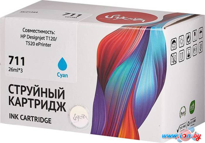 Картридж Sakura Printing SICZ134A (аналог HP 711 Cyan) в Бресте