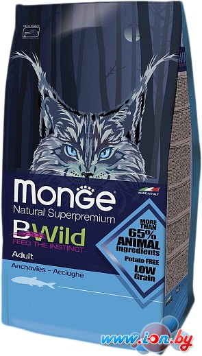 Сухой корм для кошек Monge BWild Adult Anchovies 10 кг в Могилёве