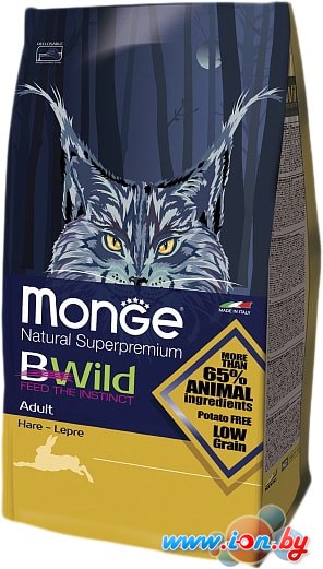 Сухой корм для кошек Monge BWild Adult Hare 10 кг в Могилёве