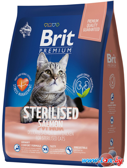 Сухой корм для кошек Brit Premium Cat Sterilized Salmon and Chicken 8 кг в Гомеле