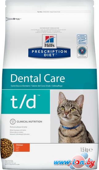 Сухой корм для кошек Hills Prescription Diet Dental Care t/d Chicken 1.5 кг в Могилёве