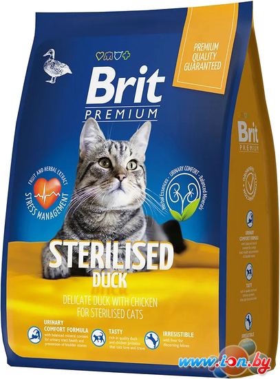 Сухой корм для кошек Brit Premium Cat Sterilized Duck & Chicken 8 кг в Бресте