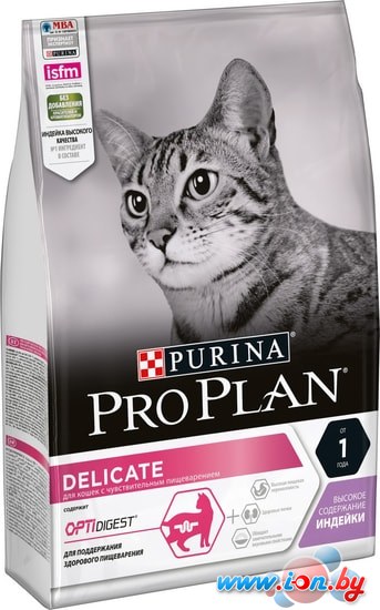 Сухой корм для кошек Pro Plan Delicate Adult OptiRenal с индейкой 3 кг в Могилёве