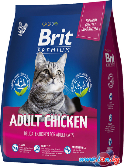 Сухой корм для кошек Brit Premium Cat Adult Chicken 2 кг в Могилёве