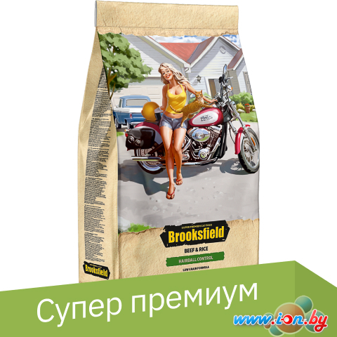 Сухой корм для кошек Brooksfield Low Grain Adult Cat Hairball Control Beef 6 кг в Бресте