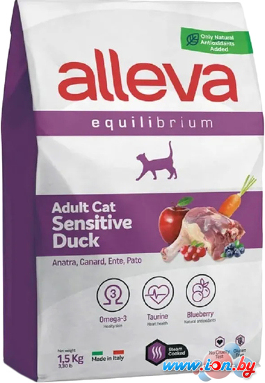 Сухой корм для кошек Alleva Equilibrium Sensitive Duck 1.5 кг в Бресте