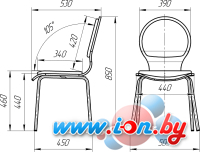 Стул Белс Келли Wood Chrome 450030-15 (темный орех) в Минске