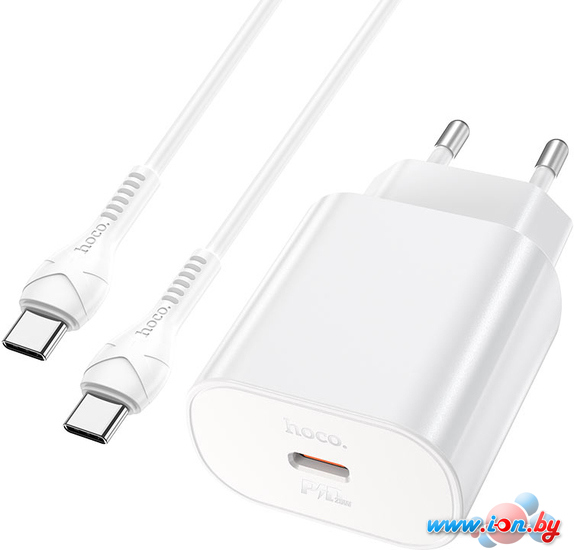 Сетевое зарядное Hoco N22 Jetta USB Type-C (белый) в Минске