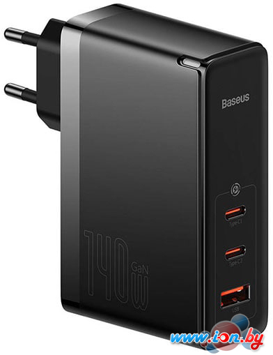 Сетевое зарядное Baseus GaN5 Pro Fast Charger 2C+U 140W EU (черный) в Могилёве