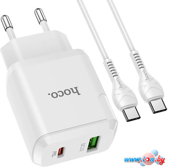 Сетевое зарядное Hoco N5 Favor Type-C (белый) в Могилёве
