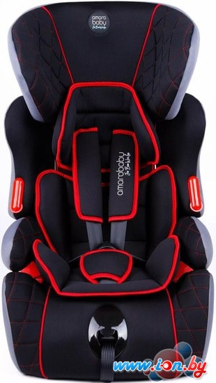 Детское автокресло Amarobaby Big trip AB212006BTChK/09 (черный/красный) в Бресте