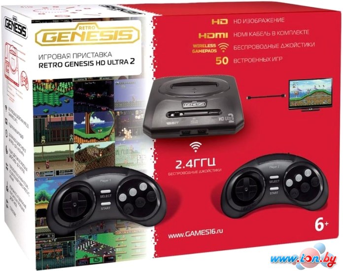 Игровая приставка Retro Genesis HD Ultra 2 (2 геймпада, 50 игр) в Могилёве