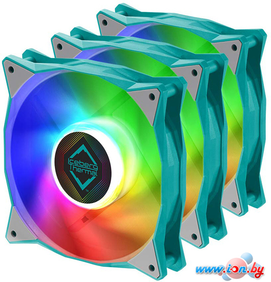 Набор вентиляторов Iceberg Thermal IceGALE ARGB 120mm 3-pack (бирюзовый) в Могилёве