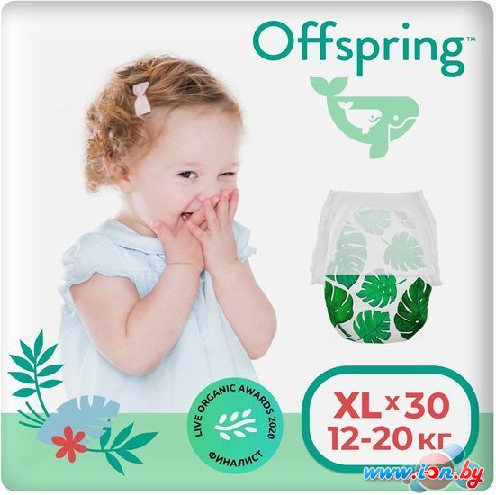 Трусики-подгузники Offspring XL 12-20кг Тропики (30 шт) в Могилёве