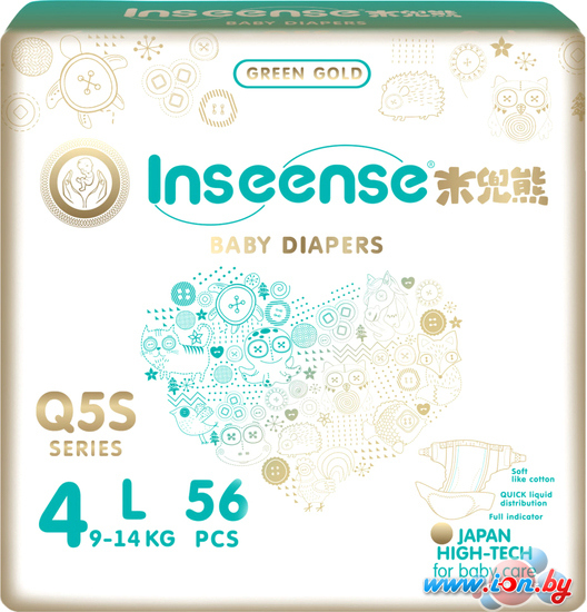 Подгузники Inseense Q5S L 9-14 кг Ins72768 (56 шт) в Могилёве