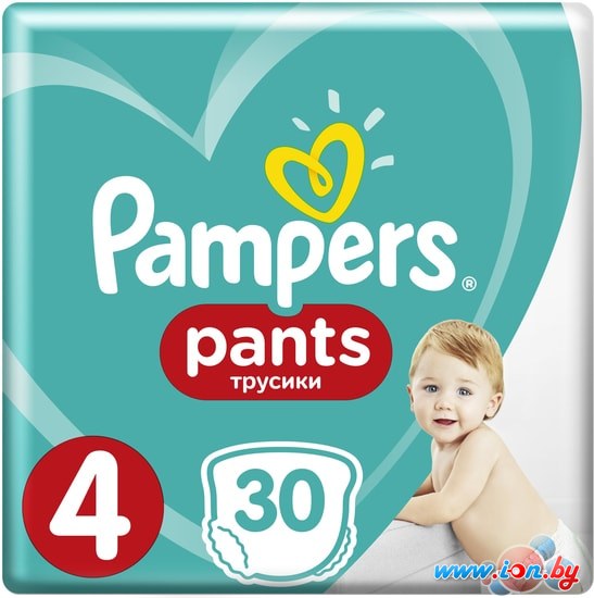 Трусики-подгузники Pampers Pants 4 Maxi (30 шт) в Могилёве