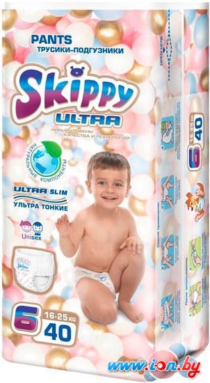 Трусики-подгузники Skippy Pants Ultra 6 Extra Large (40 шт) в Могилёве