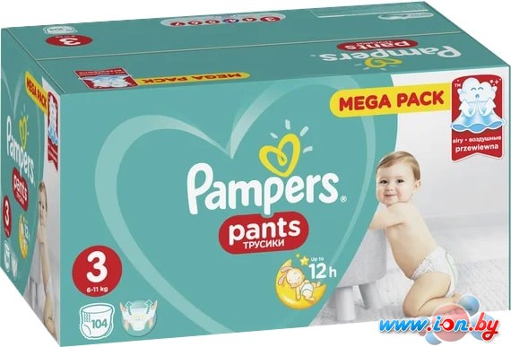 Трусики-подгузники Pampers Pants 3 Midi (104 шт) в Витебске