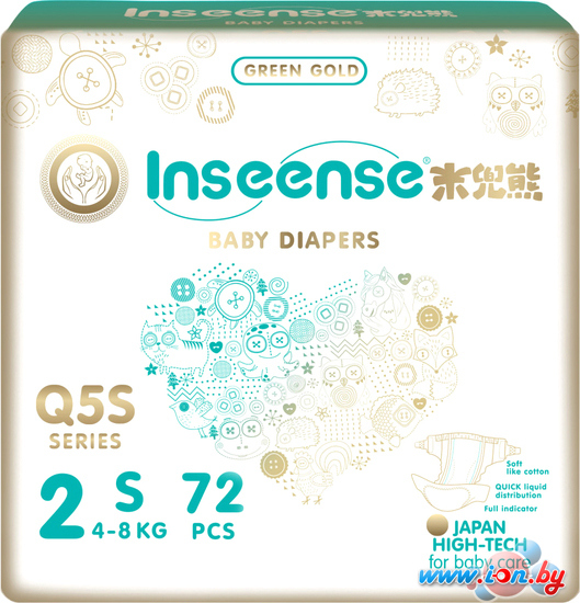 Подгузники Inseense Q5S S 4-8 кг Ins72744 (72 шт) в Бресте