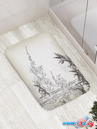 Коврик для ванной JoyArty Цветущее дерево с пальмами bath_10013 в Могилёве