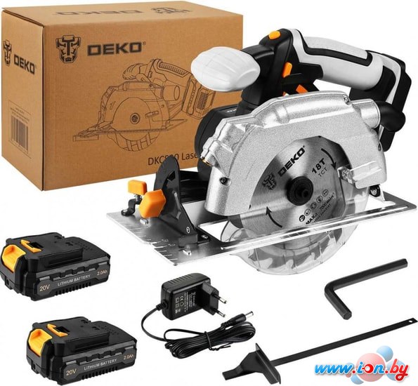Дисковая (циркулярная) пила Deko DKCS20 Laser 063-4210 (с 2-мя АКБ) в Могилёве