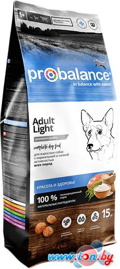 Сухой корм для собак Probalance Adult Light 15 кг в Гомеле