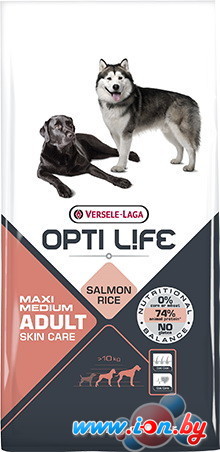 Сухой корм для собак Versele Laga Opti Life Adult Skin Care Medium & Maxi с лососем и рисом 12.5кг в Могилёве