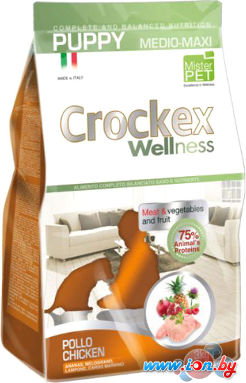 Сухой корм для собак Crockex Wellness Medio-Maxi Puppy Chicken & Rice 12 кг в Бресте