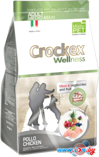 Сухой корм для собак Crockex Wellness Medio-Maxi Adult Chicken & Rice 12 кг в Бресте