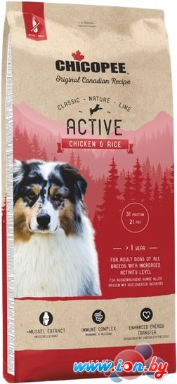 Сухой корм для собак Chicopee CNL Adult Active Chicken & Rice 15 кг в Могилёве