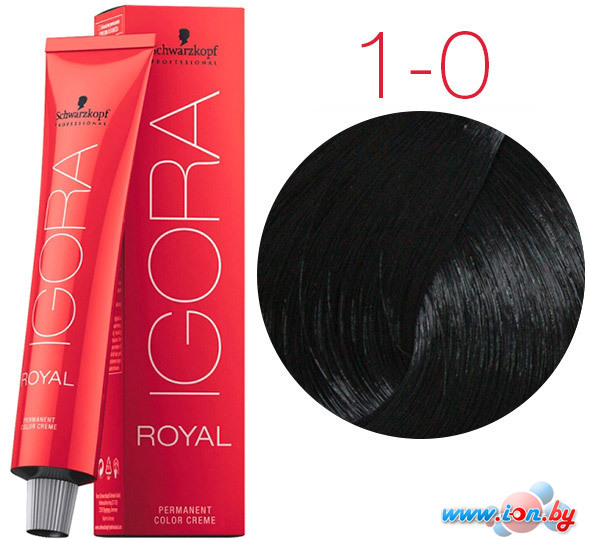 Крем-краска для волос Schwarzkopf Professional Igora Royal Permanent Color Creme 1-0 60 мл в Бресте