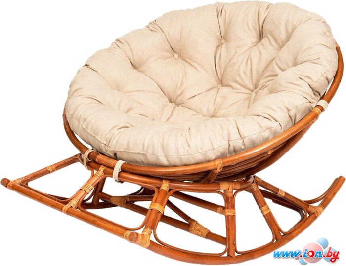 Кресло-качалка Мир Ротанга Papasan 23/01D (коньяк) в Могилёве