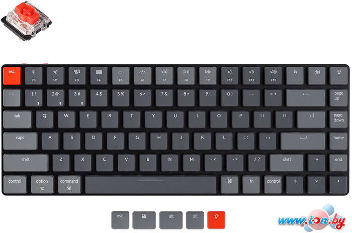 Клавиатура Keychron K3 V2 RGB K3-B1 (Gateron G Pro Red, RU) в Могилёве