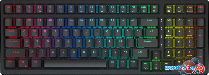 Клавиатура Royal Kludge RK98 RGB (черный, RK Brown) в Гомеле