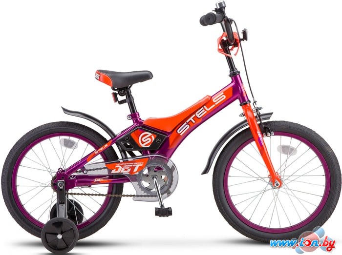 Детский велосипед Stels Jet 18 Z010 2020 (фиолетовый/оранжевый) в Минске