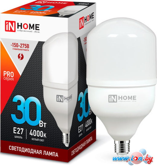 Светодиодная лампочка In Home LED-HP-PRO 30Вт 230В Е27 4000К 2850Лм 4690612031071 в Гродно