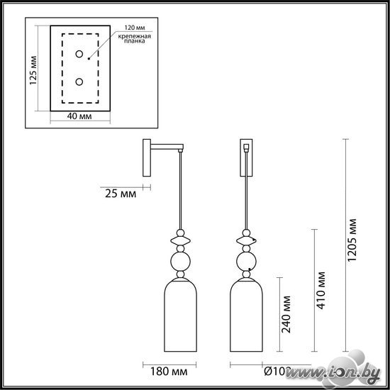 Бра Odeon Light Classic 4861/1WA в Гродно