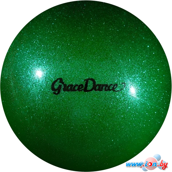 Гимнастический мяч Grace Dance 4327151 (16.5 см, изумрудный/блестки) в Могилёве