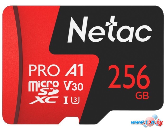 Карта памяти Netac MicroSDXC 256GB V30/A1/C10 Netac P500 Extreme Pro с адаптером в Могилёве