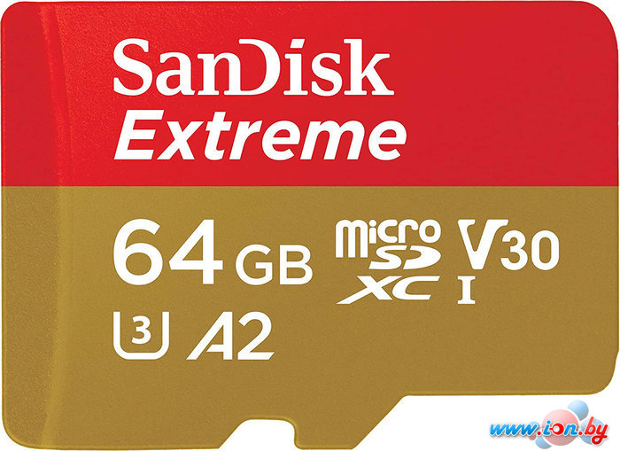 Карта памяти SanDisk Extreme microSDXC SDSQXAH-064G-GN6MN 64GB в Гродно