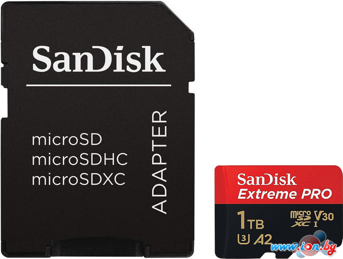 Карта памяти SanDisk Extreme PRO microSDXC SDSQXCD-1T00-GN6MA 1TB (с адаптером) в Бресте