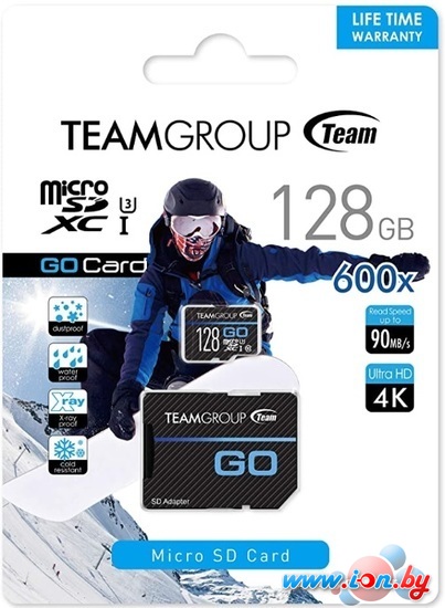 Карта памяти Team Group Go MicroSDXC 128GB TGUSDX128GU303 + адаптер в Могилёве