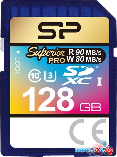 Карта памяти Silicon-Power Superior Pro SDXC SP128GBSDXCU3V10 128GB в Минске