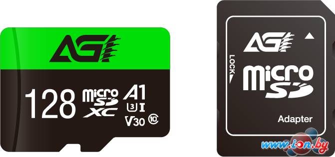 Карта памяти AGI TF138 microSDXC AGI128GU1TF138 128GB (с адаптером) в Могилёве