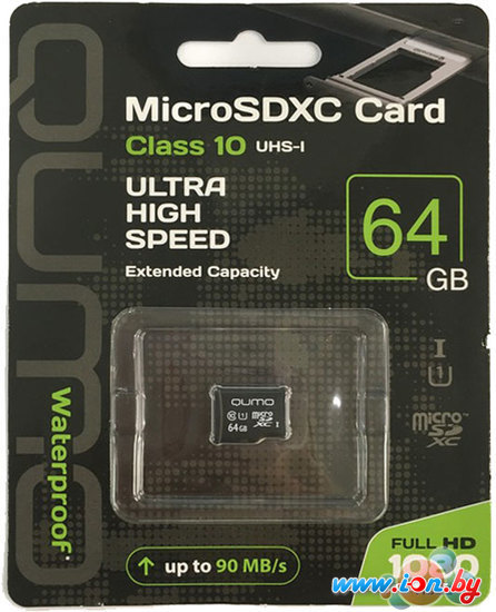 Карта памяти QUMO microSDXC QM64GMICSDXC10U1NA 64GB в Бресте