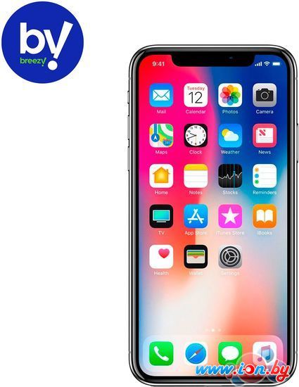 Смартфон Apple iPhone X 64GB Воcстановленный by Breezy, грейд A (серебристый) в Минске