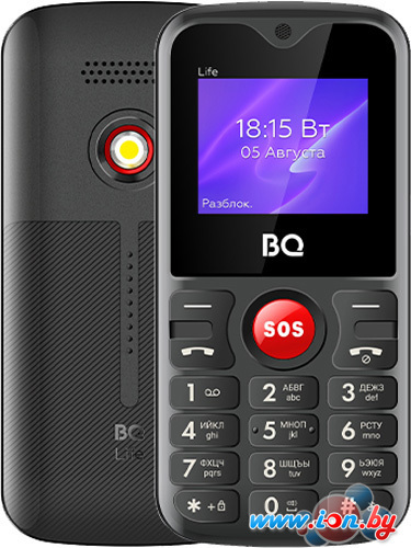 Кнопочный телефон BQ-Mobile BQ-1853 Life (черный/красный) в Витебске