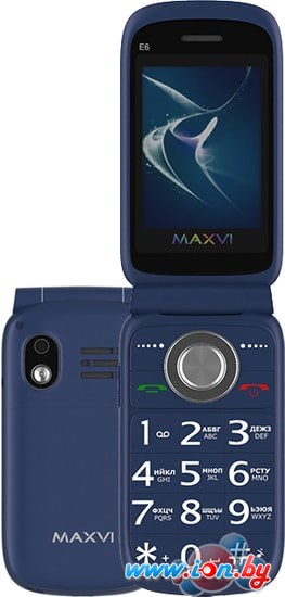 Кнопочный телефон Maxvi E6 (синий) в Бресте