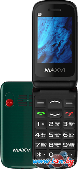 Кнопочный телефон Maxvi E8 (зеленый) в Бресте